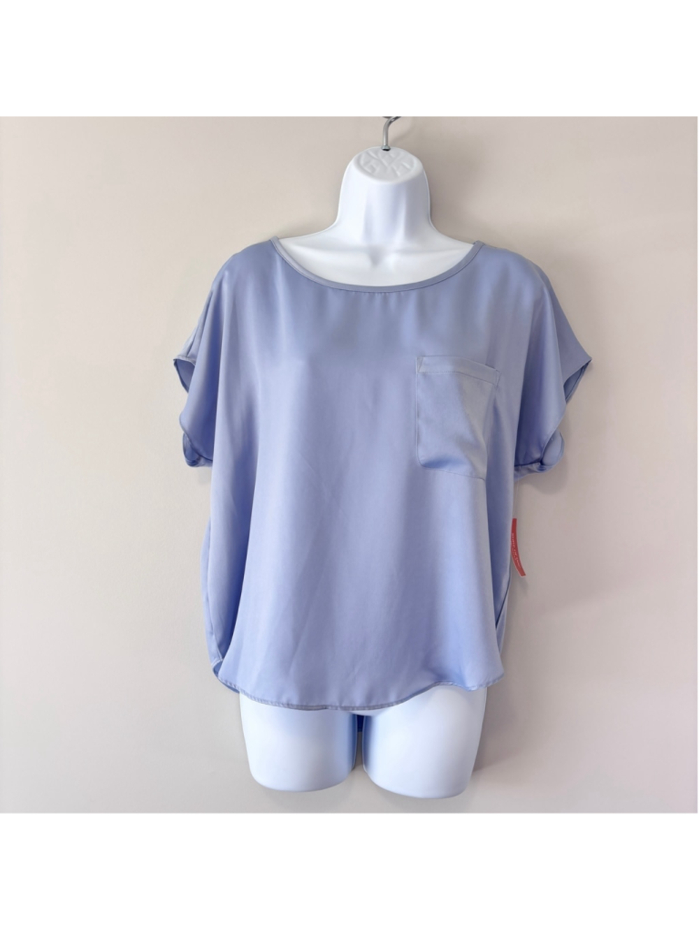 State of Day Size Medium Blue 2-Pc. Crepe de Chine Short-Sleeve Pajama Set NWT - Picture 4 of 9
